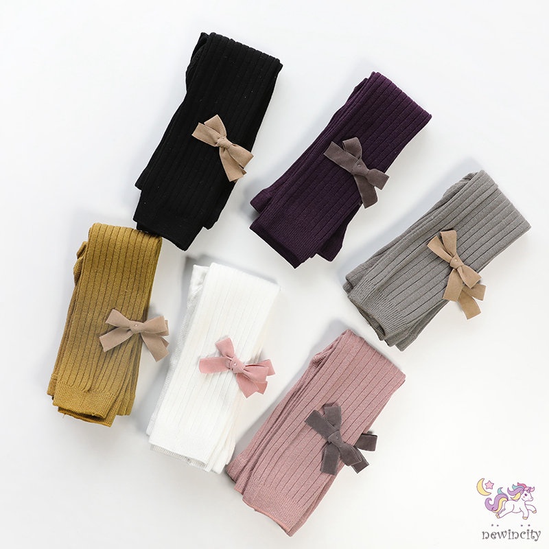 Quần legging đính nơ thời trang mùa thu phong cách Hàn Quốc dành cho bé gái