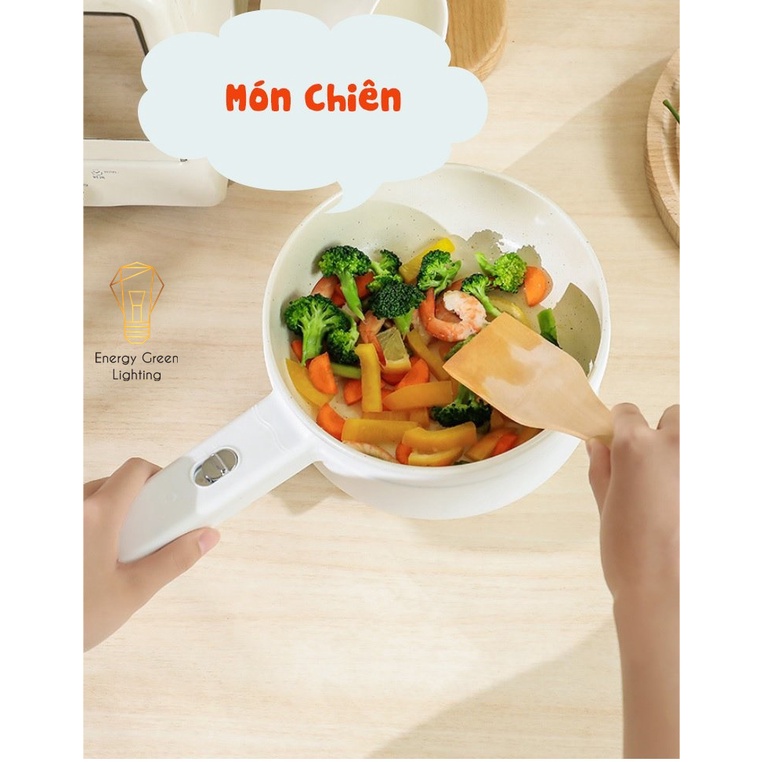 Nồi Lẩu Điện Mini Energy Green Lighting ZX-C30 - Chiên,Sào Đa Năng - Dung Tích 1.5L - Lòng Nồi Men Gốm Chống Dính