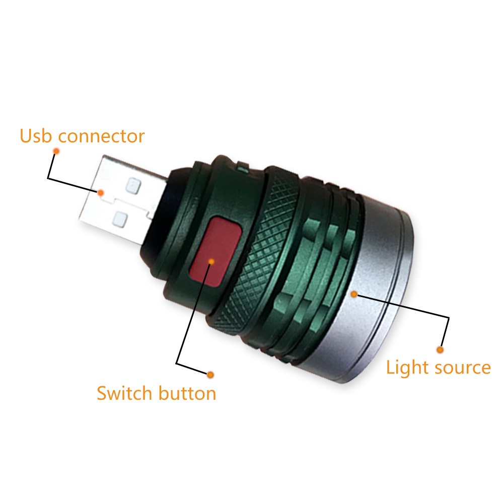 Đèn Đọc Sách Q5 Linterna Mini 3 Chế Độ Sáng Có Cổng Sạc USB