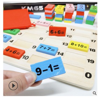 Domino học toán xếp hình bằng gỗ