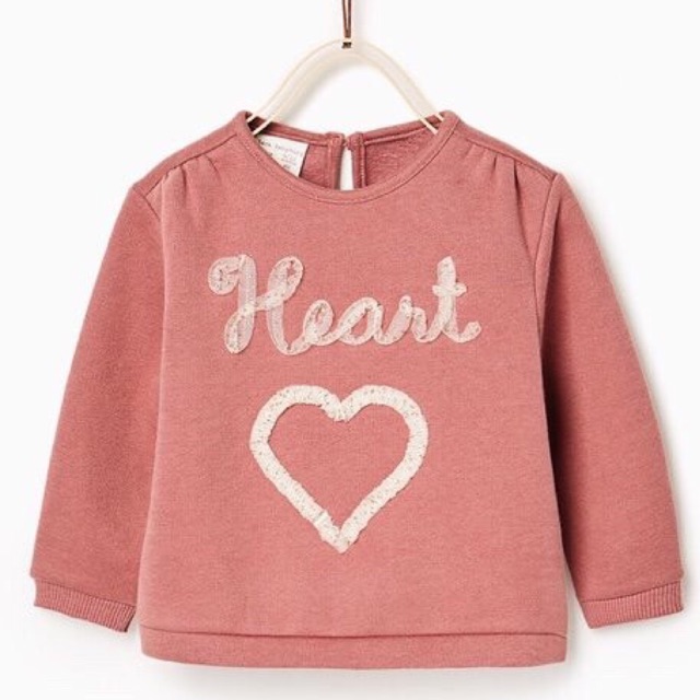 Áo nỉ da cá Zara Heart