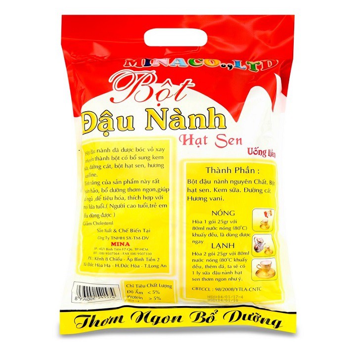 Bột đậu nành hạt sen gói 500g