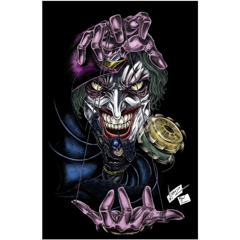 Tấm Áp Phích Hình Joker Và Batman Kích Thước 50x89cm