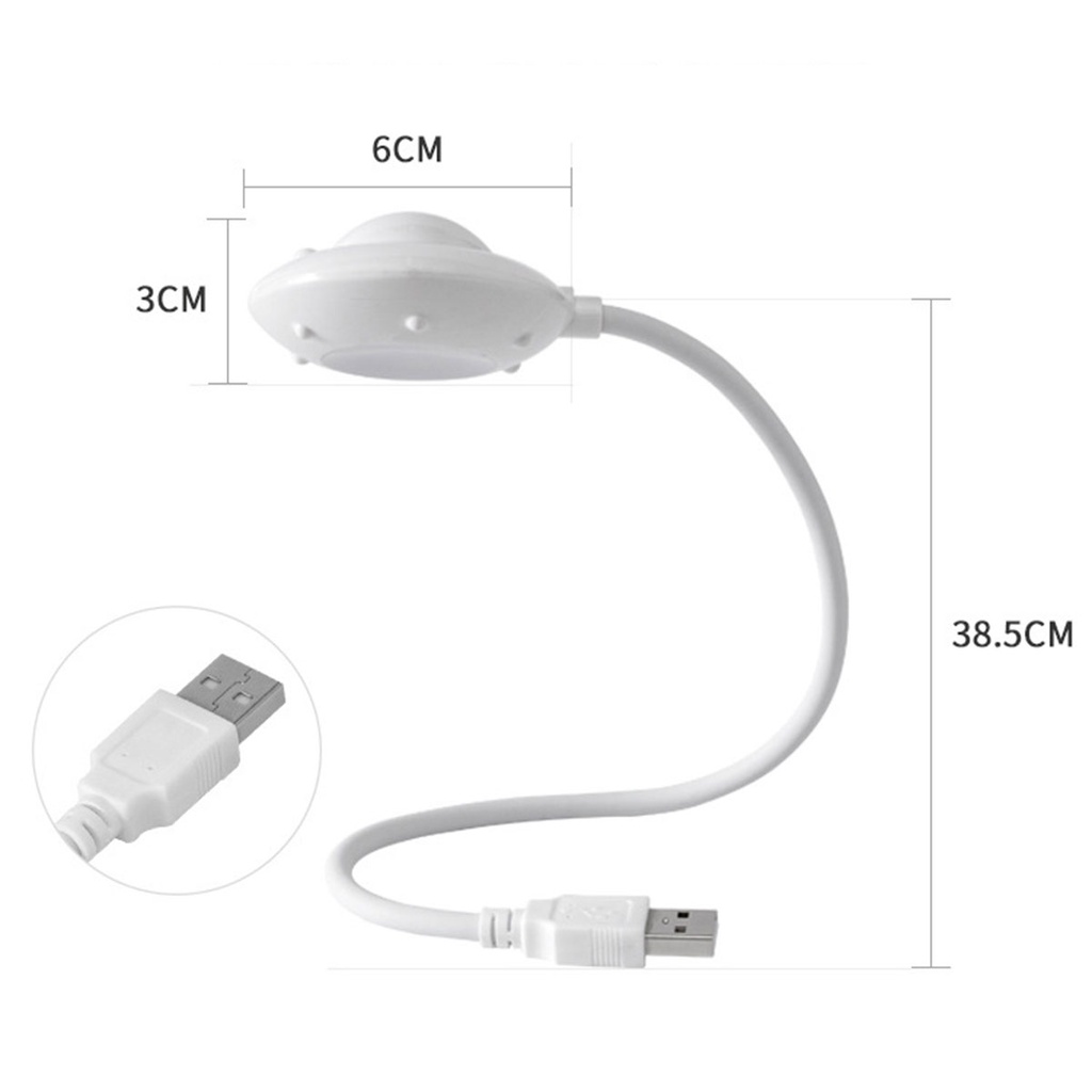 Đèn ngủ LED mini thiết kế hình phi hành gia/đĩa bay UFO đầu USB linh hoạt tiện lợi
