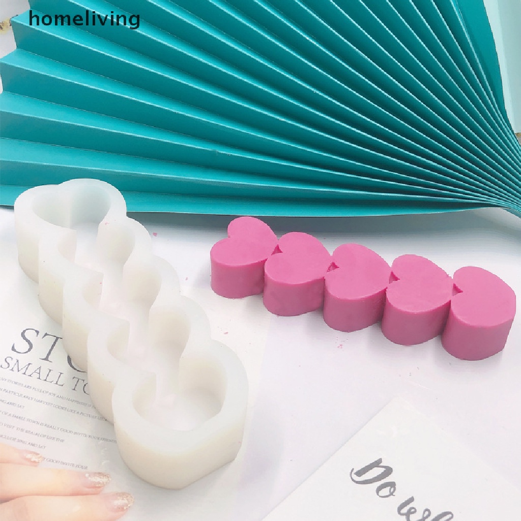 Khuôn Làm Nến Hình Trụ Trong Suốt 5 Kiểu Trái Tim Độc Đáo Trang Trí Tiệc Cưới