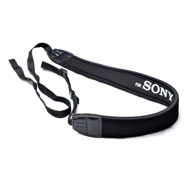 Dây đeo cổ máy ảnh chống mỏi chữ Sony có mút đệm dày dặn êm ái