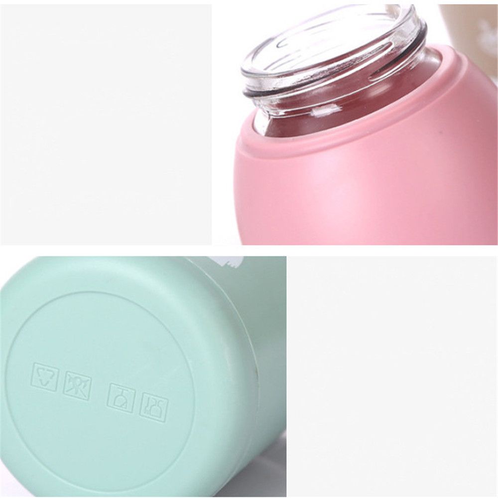 Bình giữ nhiệt bằng thủy tinh in hình thỏ hoạt hình dễ thương nhiều màu tùy chọn