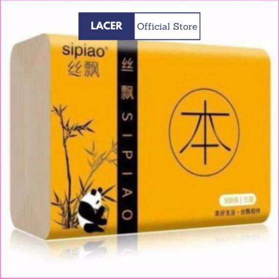 Giấy ăn gấu trúc Sipiao - Giấy rút Sipiao bịch (30 gói/ thùng) Loại 1