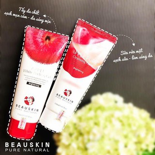 [CẶP ĐÔI HOÀN HẢO] - CẶP ĐÔI SỮA RỬA MẶT APPLE PURE CLEANSING FOAM + TẨY DA CHẾT APPLE WHITE PEELING GEL + 2 MẶT NẠ
