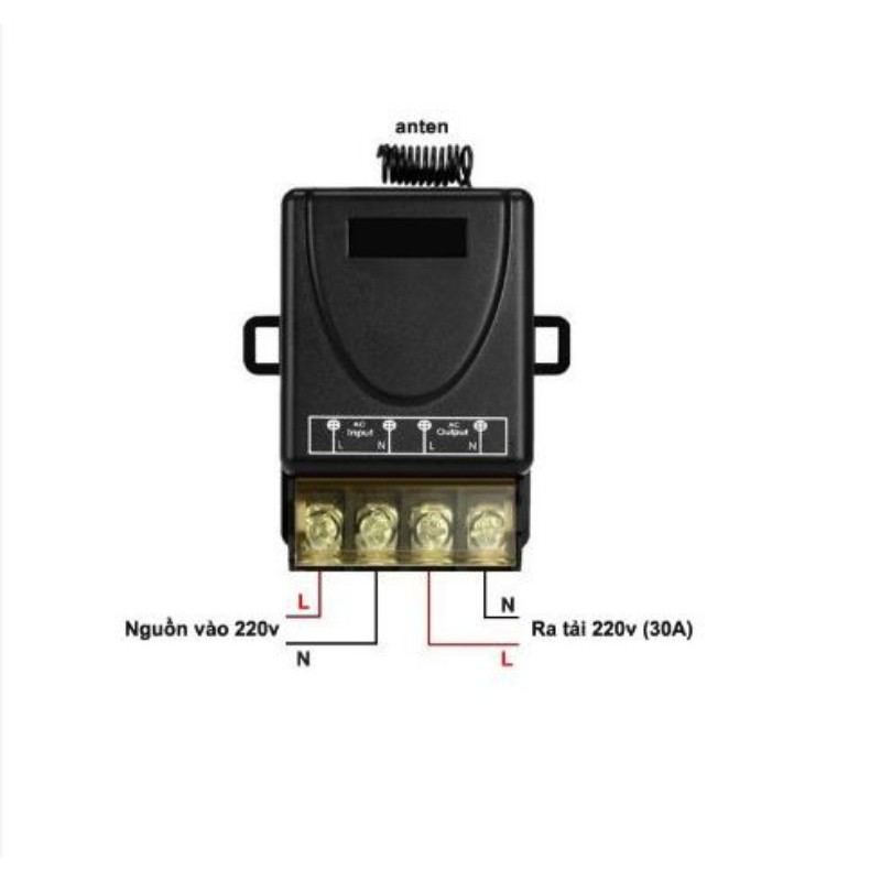 Công tắc điều khiển từ xa RF 100m/3000w/30A/220V/ RF 433Mhz/Có học thêm lệnh- Bật tắt thông minh hơn !