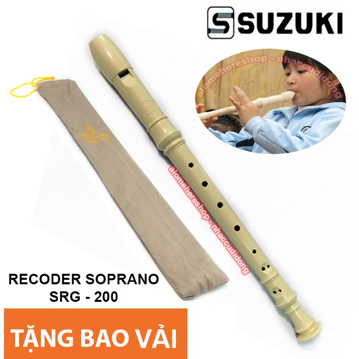♦Sáo Recoder Suzuki Soprano SRG-200 Key G