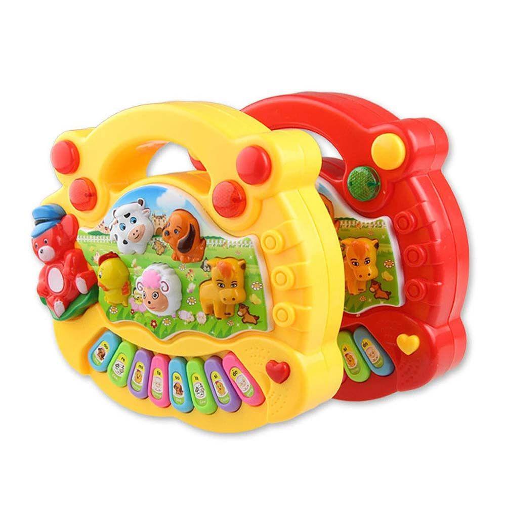 Đồ Chơi Đàn Piano Điện Tử Nhận Diện Âm Thanh Hình Động Vật Nông Trại REBUY1 Cho Bé