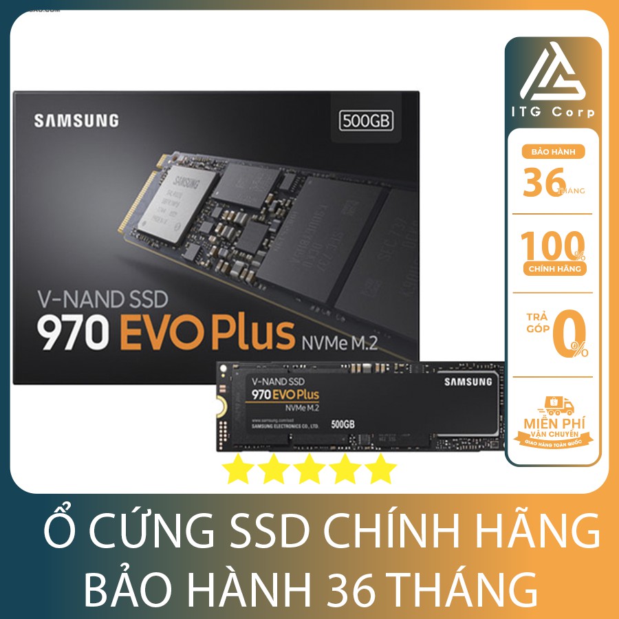 Ổ cứng SSD Samsung 970 EVO Plus M.2 NVE 500GB/1TB  Chính hãng