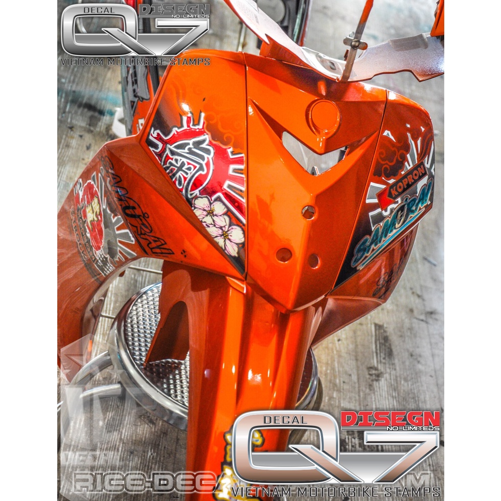 Tem Rời Sirius 110 SAMURAI CAM ĐEN