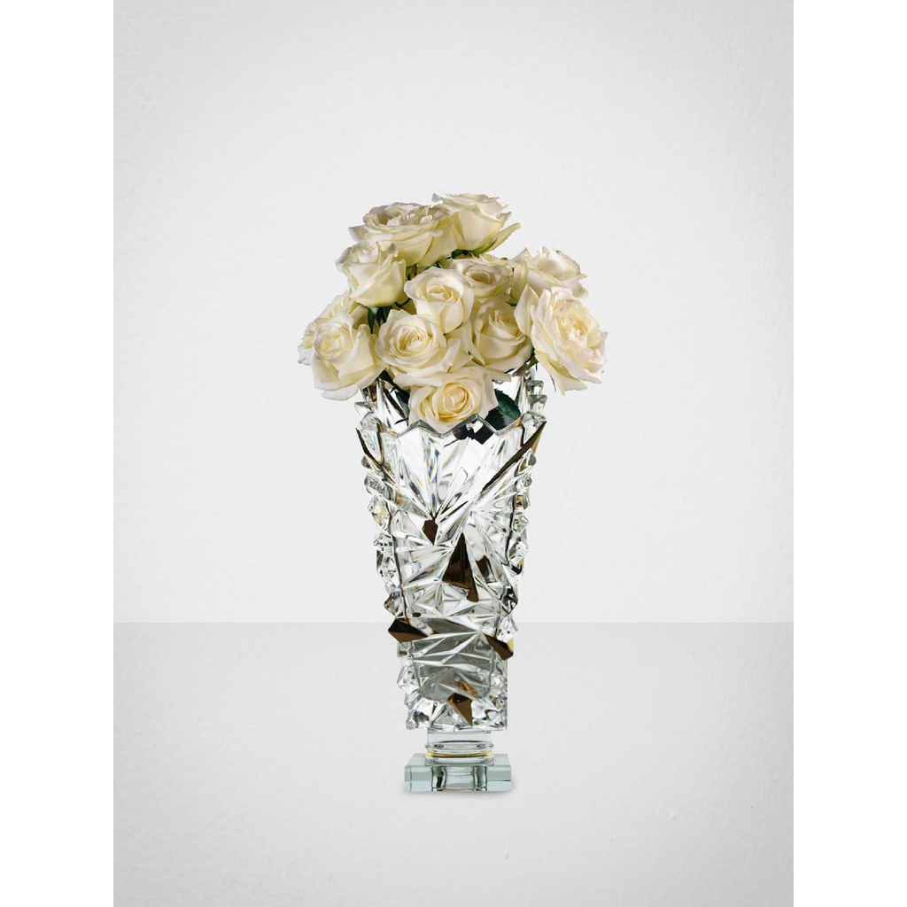 Bình hoa pha lê chì phủ vàng Glacier Bohemia - Lọ hoa và hoa trang trí |  NghiệnNhà.vn