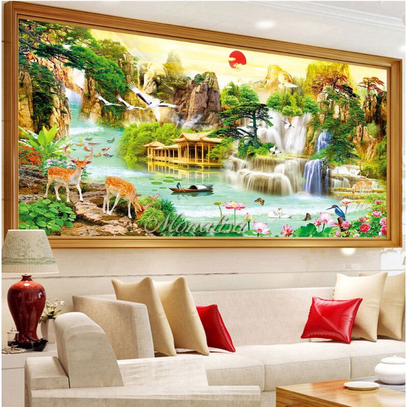 Tranh thêu Lưu Thủy Sinh Tài