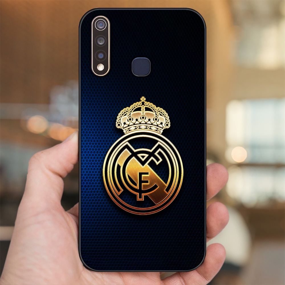 Ốp lưng Vivo Y19 viền đen in hình Real Madrid