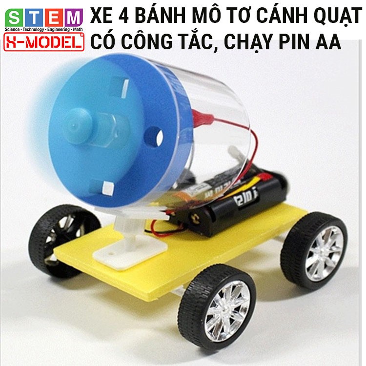 Đồ chơi sáng tạo STEM tự làm Xe 4 bánh mô tơ cánh quạt XMODEL ST57 Đồ chơi tự làm DIY - Giáo dục STEM