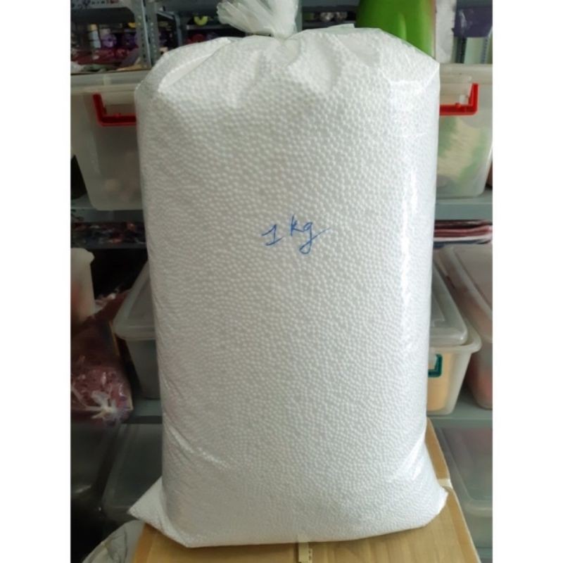 [RẺ VÔ ĐỊCH] 1kg Hạt xốp trắng dùng để nhồi ghế hạt xốp ,nhồi gối ngủ ,để trang trí hộp quà ,làm tuyết, lọc nước...