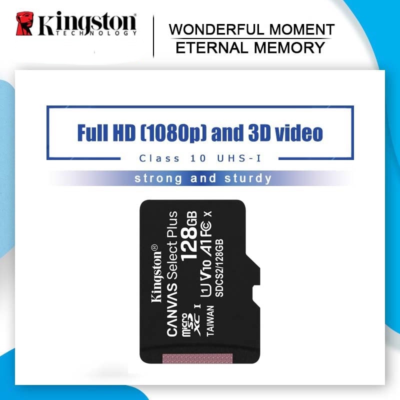 KINGSTON Thẻ Nhớ Micro SD Dung Lượng 16GB 128GB 64GB 32GB Class10 TF Sdhc UHS-1 4G 8GB Class4