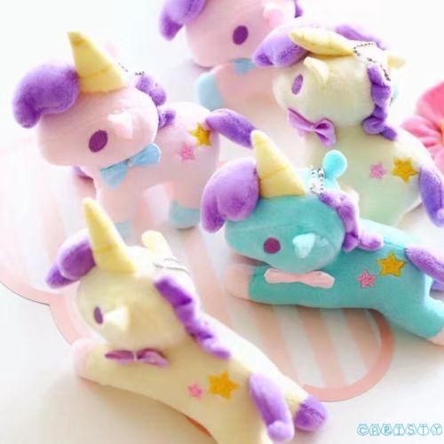 OIL-COLORFUL Women Ladies Girls Cartoon Unicorn Key Chain Bag Pendant Car