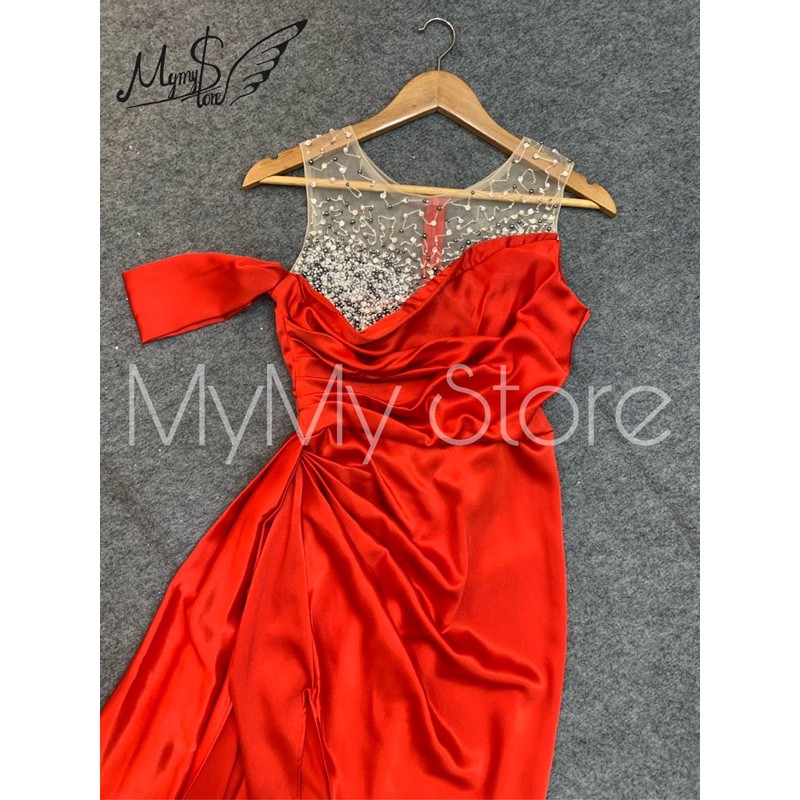 Đầm maxi body dạ hội kim sa rớt vai cao cấp TRIPBLE T DRESS - size M/L - MS142Y