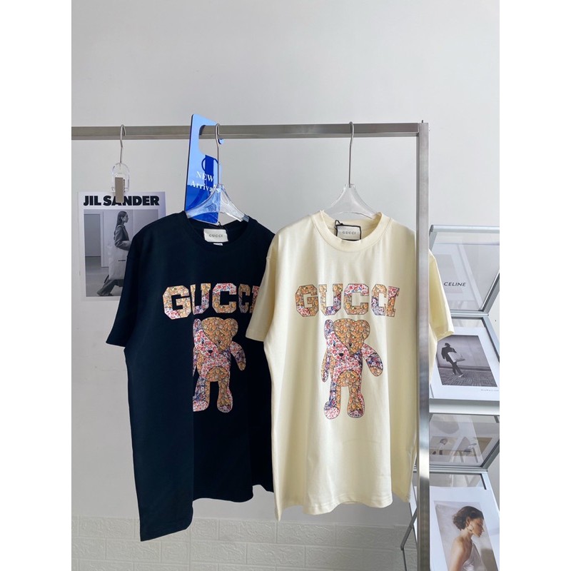 Áo phông rộng tay lỡ hình gấu Gucci GG GC cao cấp