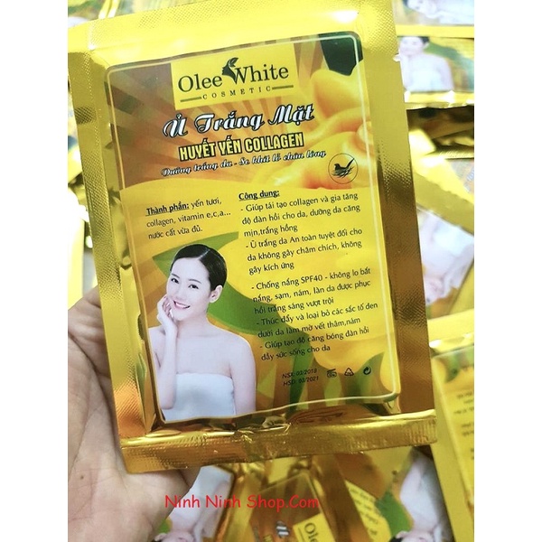 Ủ trắng mặt huyết yến collagen bật tone ngay