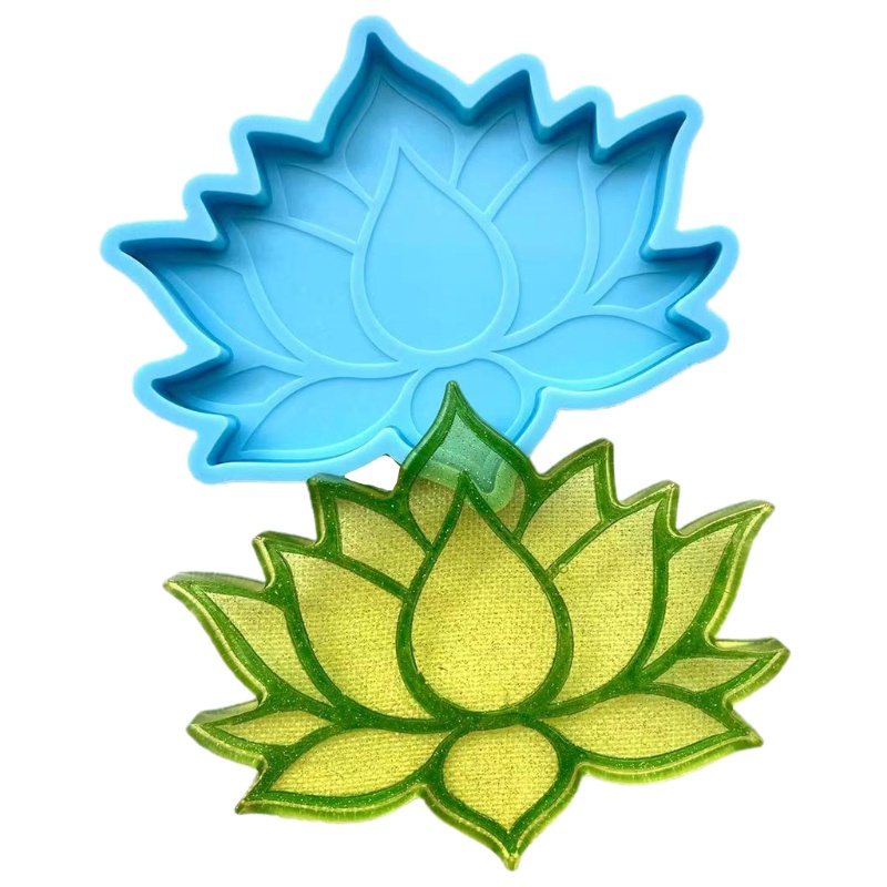 Khuôn Silicone Làm Đế Lót Ly Hình Hoa Sen DIY