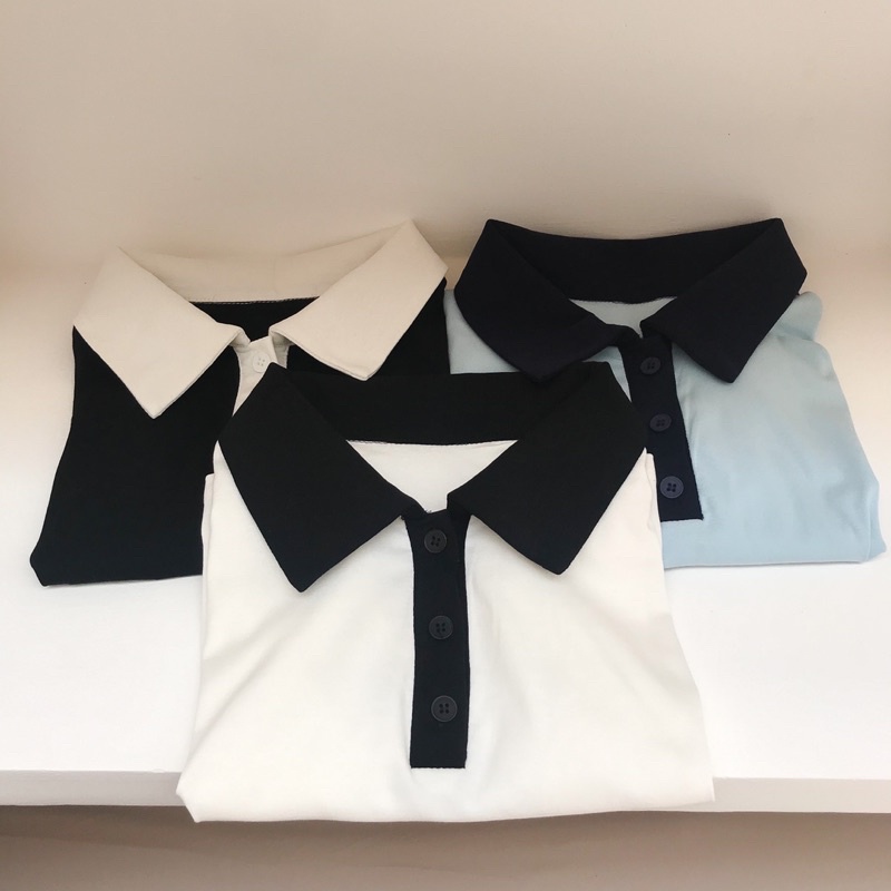 Áo thun polo croptop LEN clothing 3 màu 8129 | BigBuy360 - bigbuy360.vn