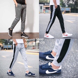Quần Jogger nam nữ - Trơn/1 sọc (chất da cá có sẵn)