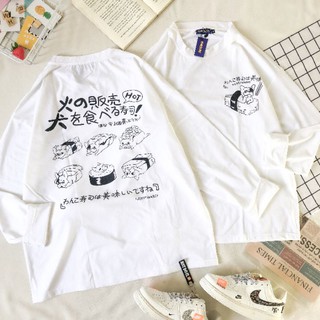 Áo thun ulzzang dài tay in hình - ẢNH THẬT