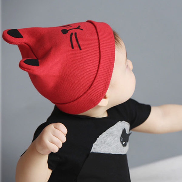 |FAMARAL2 giảm 10k cho đơn 50k|Mũ len mặt mèo cho bé từ 6m - 2 tuổi