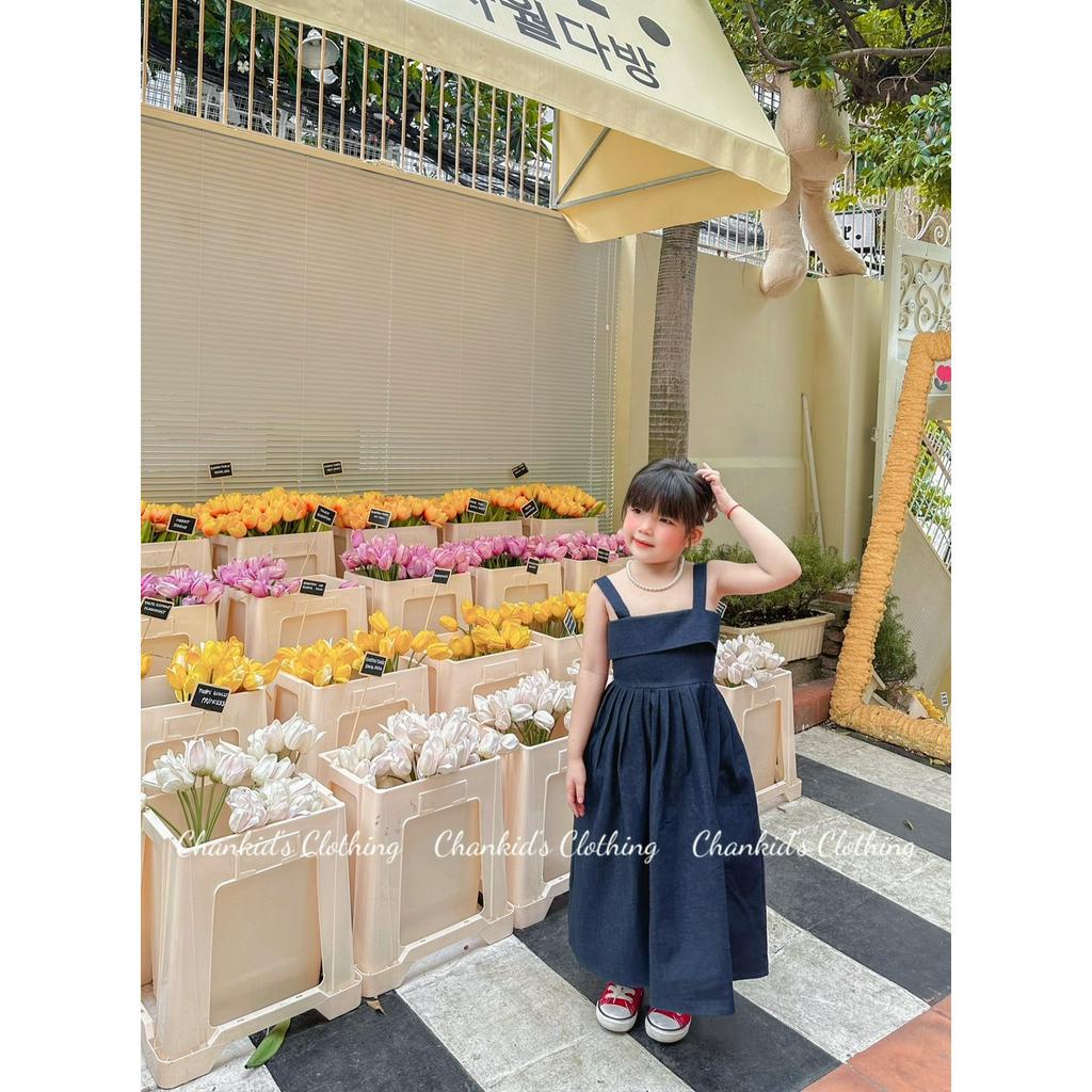Denim Dress thời trang nữ tính nhẹ nhàng cho bé gái_Chankid's Clothing
