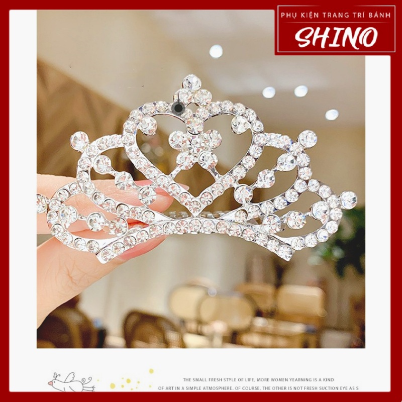 Cài Tóc Công Chúa Cho Bé Gái Tiệc Sinh Nhật Happy Birthday Bằng Kim Loại Đính Đá