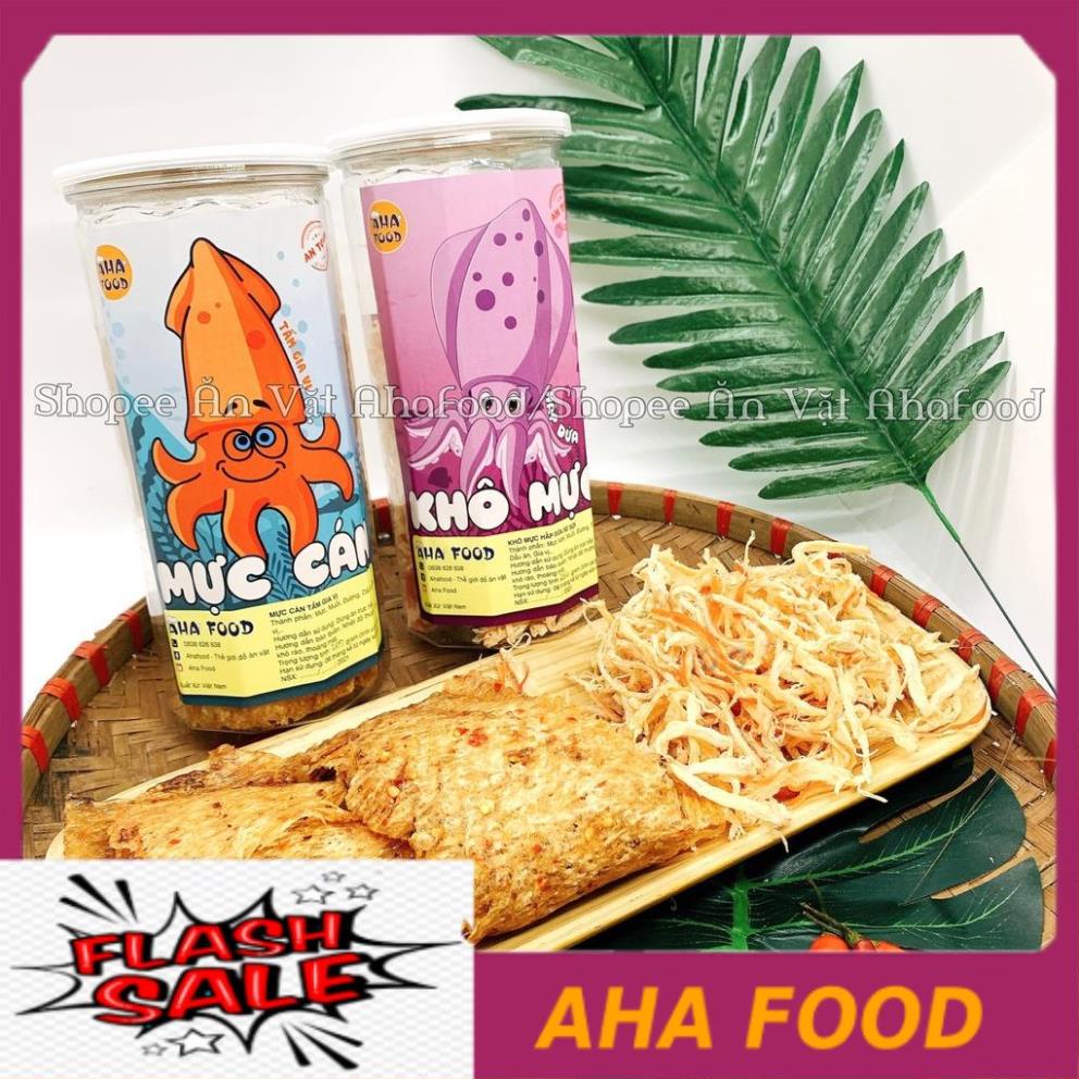 [Chuẩn Loại 1] Mực mix 2 vị:Mực xé + Mực cán cao cấp hàng loại 1 - Mực hấp dừa, Mực cán nguyên , Mực thơm ngon