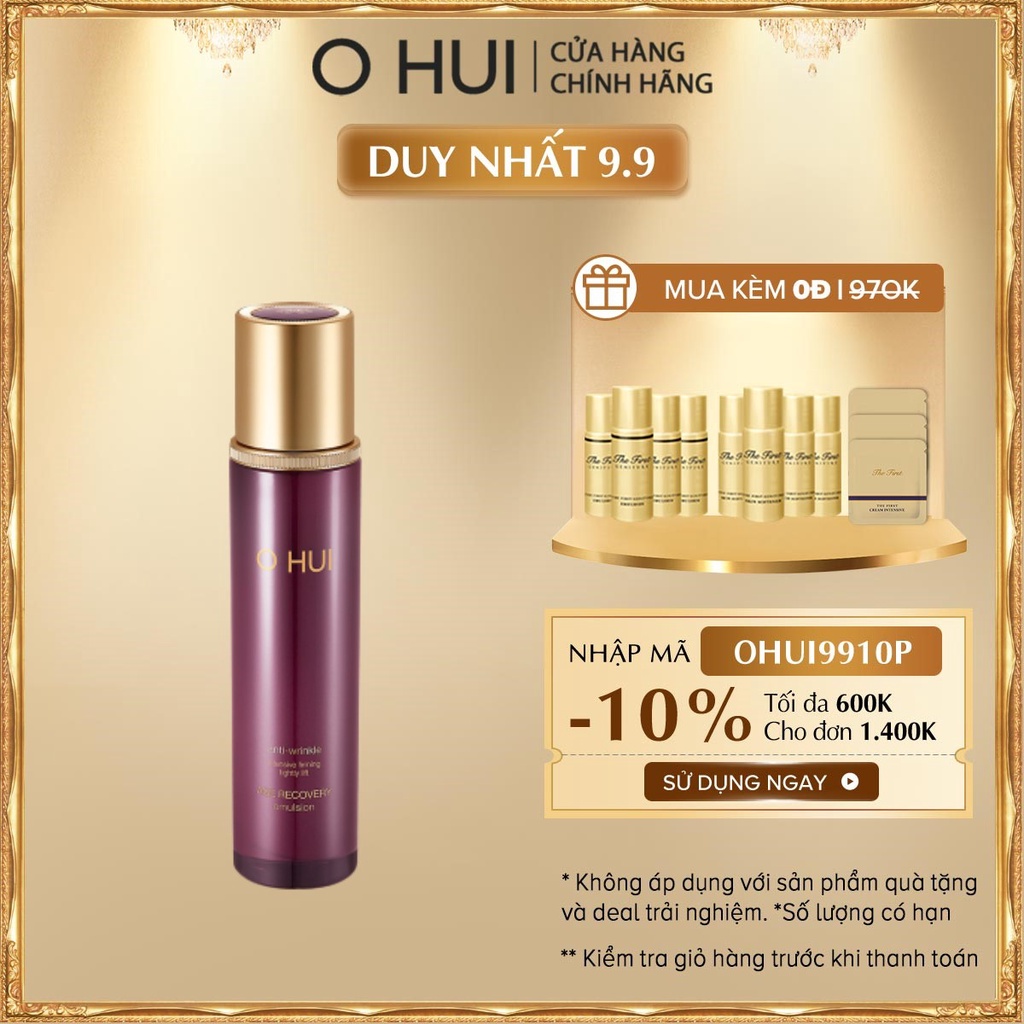  Sữa dưỡng cải thiện nếp nhăn ngăn lão hóa OHUI Age Recovery Emulsion 140ml