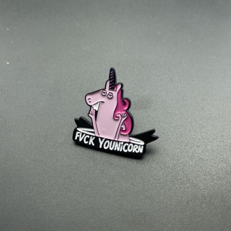 Pin Huy Hiệu cài áo fckunicorn