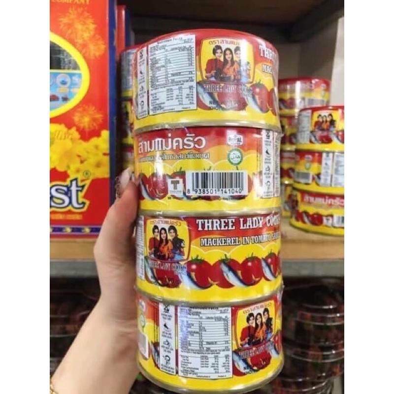 COMBO 4 HỘP-CÁ MỒI BA CÔ GÁI THÁI LAN  CHÍNH HÃNG