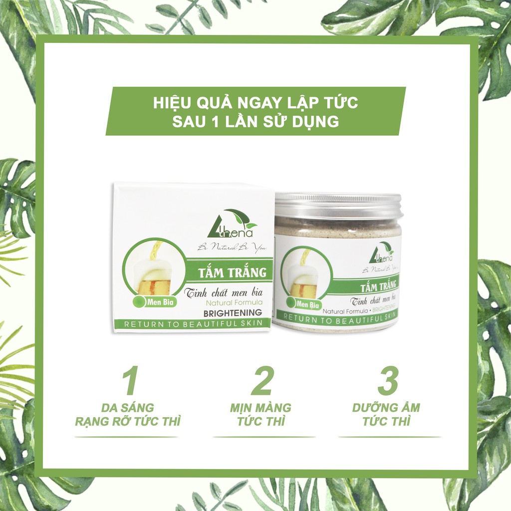 [SP CHÍNH HÃNG] Bột Tắm Trắng Tinh Chất Men Bia ATHENA - Tẩy Da Chết, Dưỡng Ẩm Và Viêm Lỗ Chân Lông (250g) | BigBuy360 - bigbuy360.vn