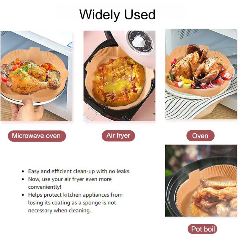 Set 50/100 Miếng Giấy Nướng Bánh Chống Dính Hình Vuông Có Tay Cầm Sử Dụng Một Lần Cho Nhà Bếp