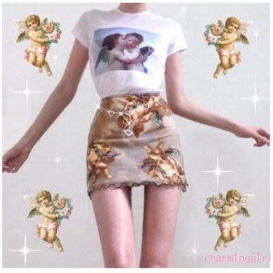Váy mini lưng cao co dãn