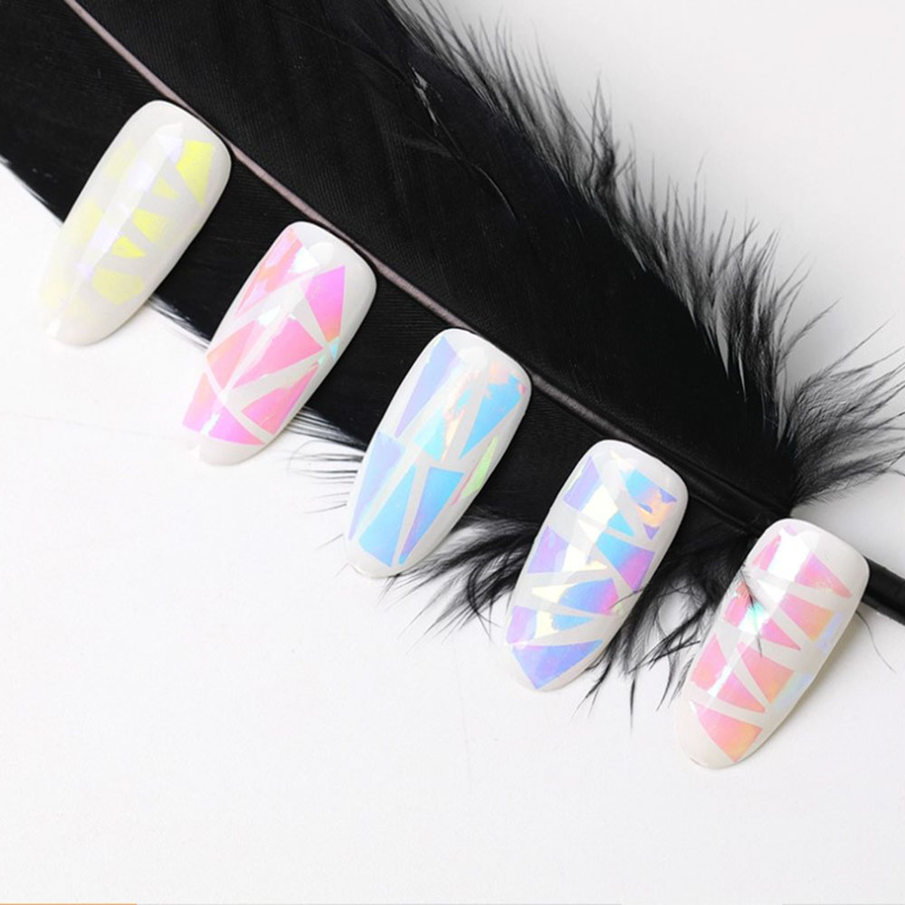 [Hàng mới về] Hộp giấy dán trang trí móng tay nghệ thuật 3D màu sắc lấp lánh