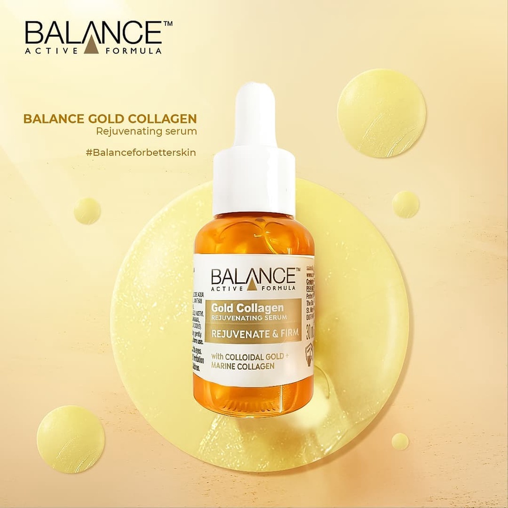 Serum Trẻ Hóa, Tái Tạo Da Balance Active Formula Gold Collagen Rejuvenating 30ml