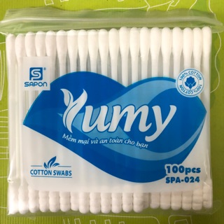 Gói tăm bông Yumy 100 cái , mềm ma mại và an toàn cho bạn