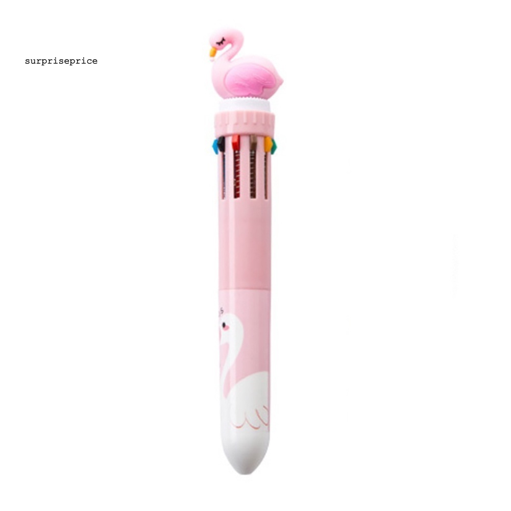 Bút Bi Hình Chim Hồng Hạc 3D 0.5mm 10 Trong 1