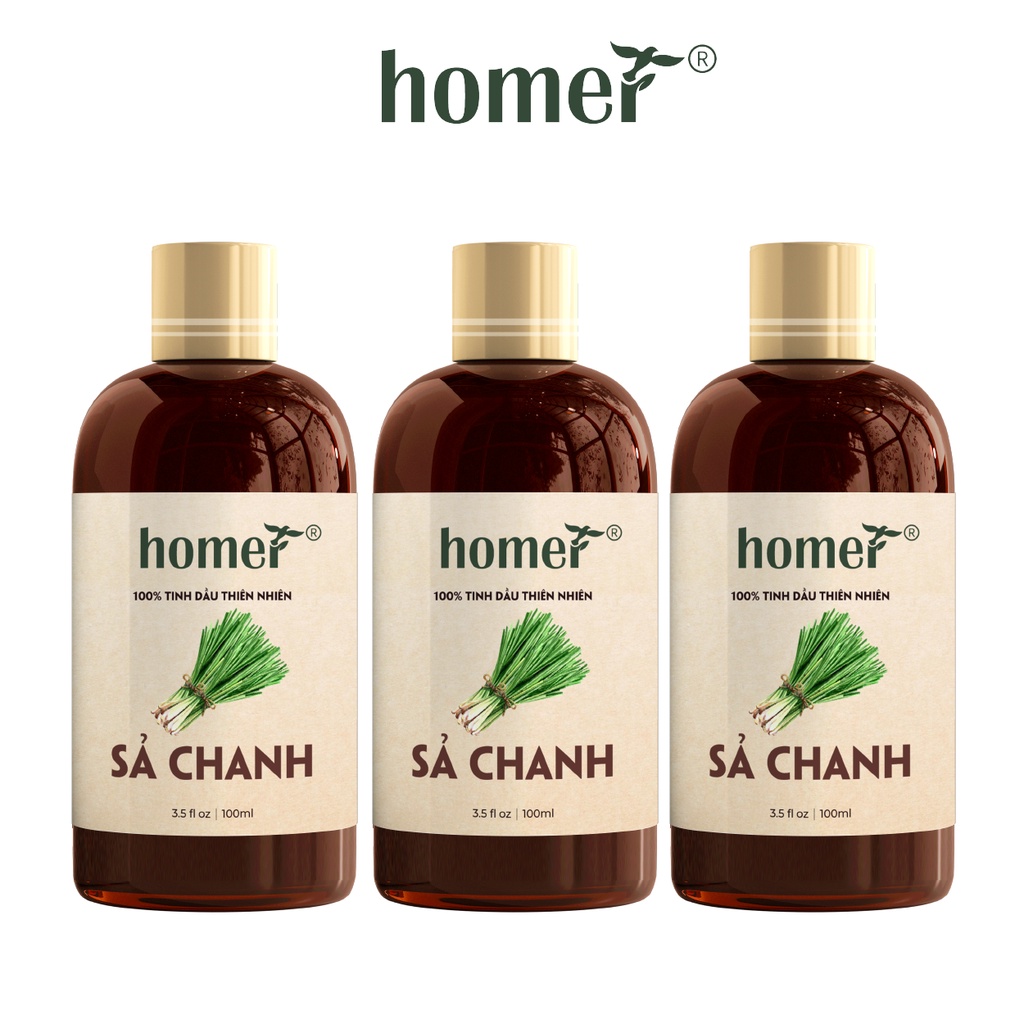 Combo 3 tinh dầu Sả Chanh Homer 20ml/chai