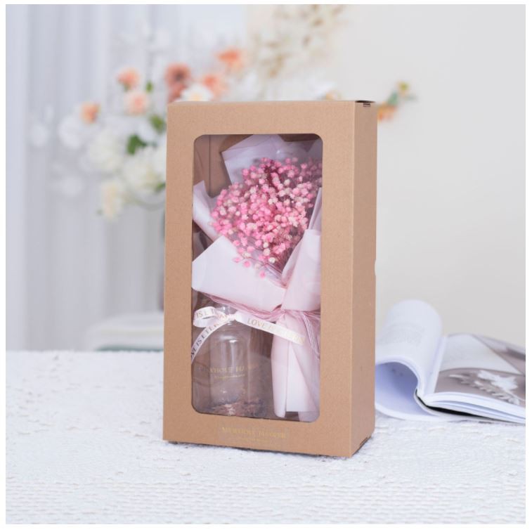 SET QUÀ HOA BABY KHÔ- TẶNG KÈM LỌ THỦY TINH NGÀN SAO