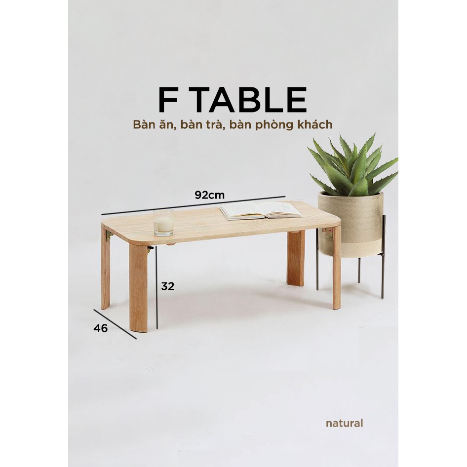 F Table Natural - Bàn trà màu gỗ tự nhiên