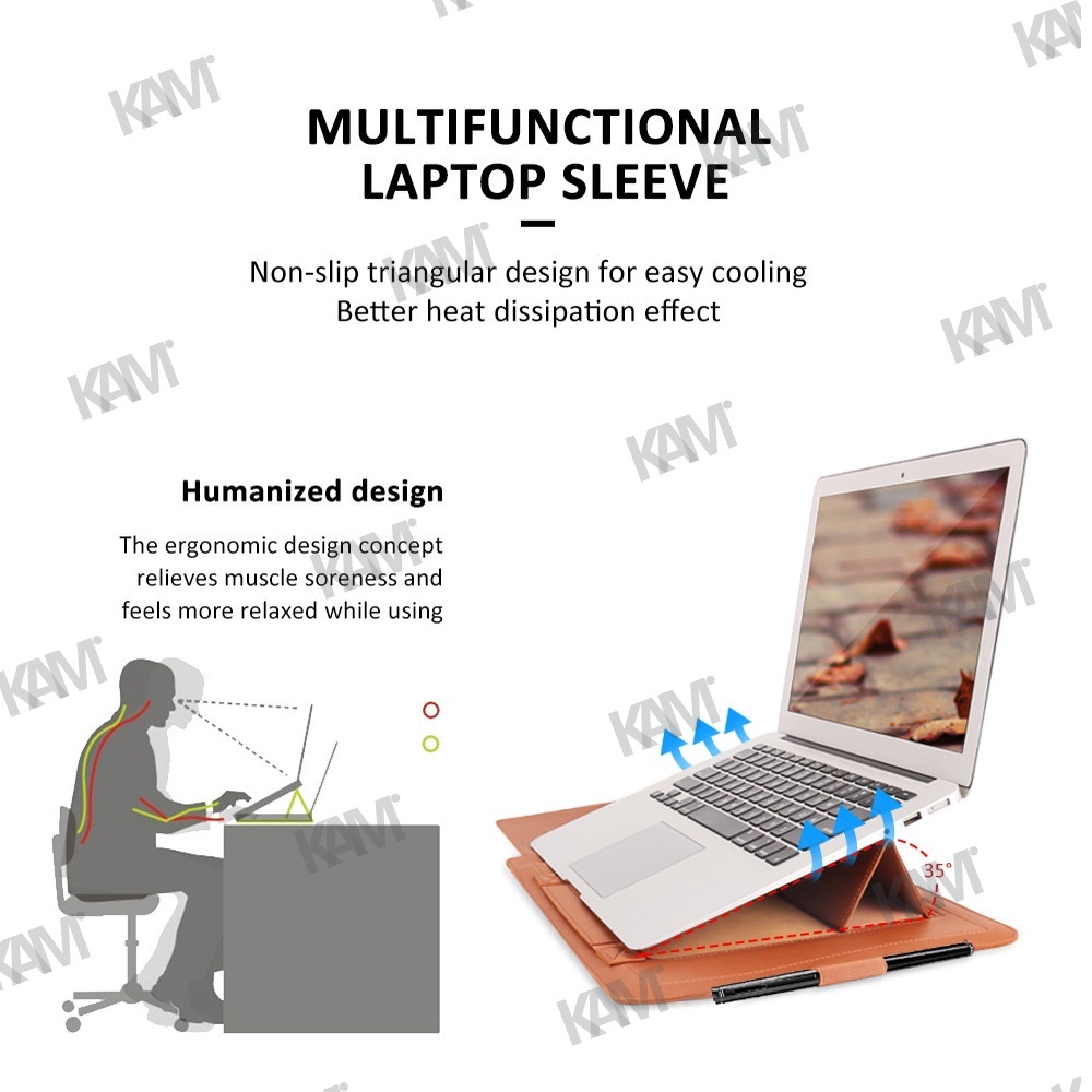 Bộ Túi Đựng Laptop 4 Trong 1 Chống Nước Có Chức Năng Đứng Cho 11 12 13 14 15 16 17 Inch